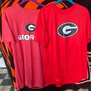 Two men’s size large Georgia t-shirts